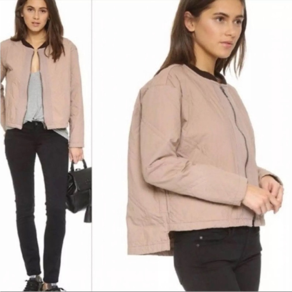 FREE PEOPLE - Linear Quilted Bomber Jacket Size Medium